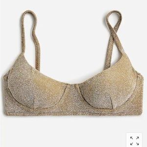 NWT J.Crew Sparkle Underwire Bikini Top - 34B/36C